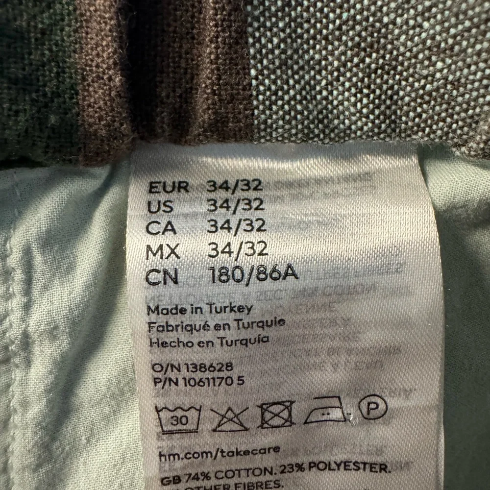H&M Multicolor Plaid Men's Pants 34x32 - Picture 4 of 4
